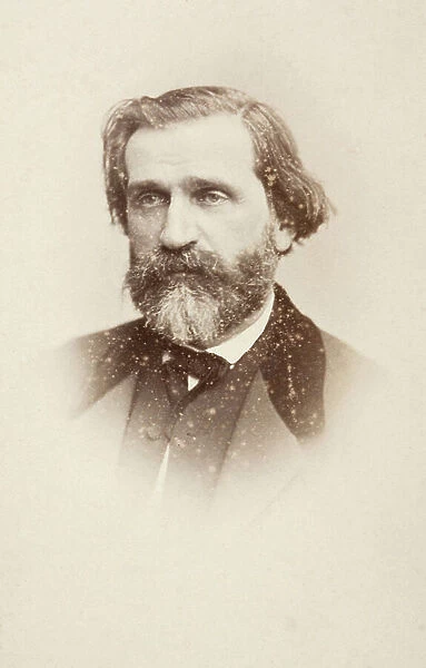 Portrait of Giuseppe Verdi, c. 1860s (b / w photo)