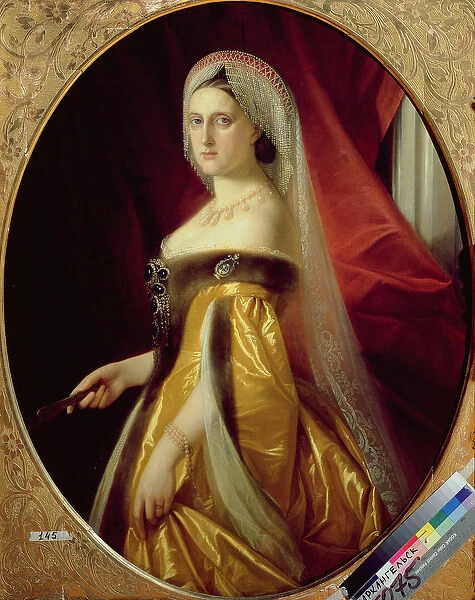 Portrait of Grand Duchess Maria Nikolaevna (1819-76) President of the St. Petersburg Art Academy