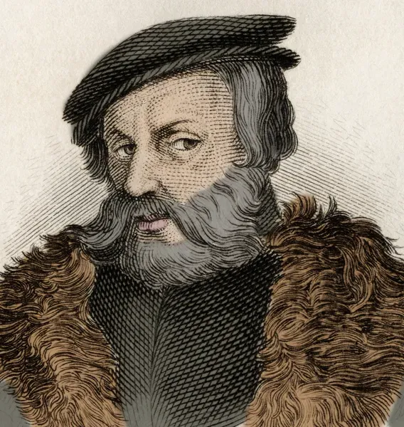 19th Century Print of Hernan Cortes, Spanish Art