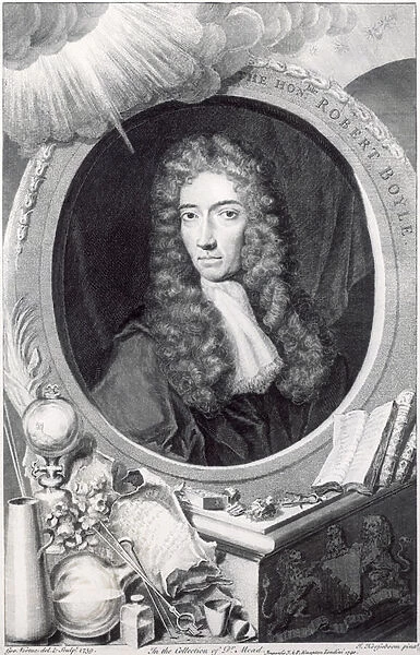 Portrait of the Honorable Robert Boyle (1627-91) engraved by George Vertue (1684-1756