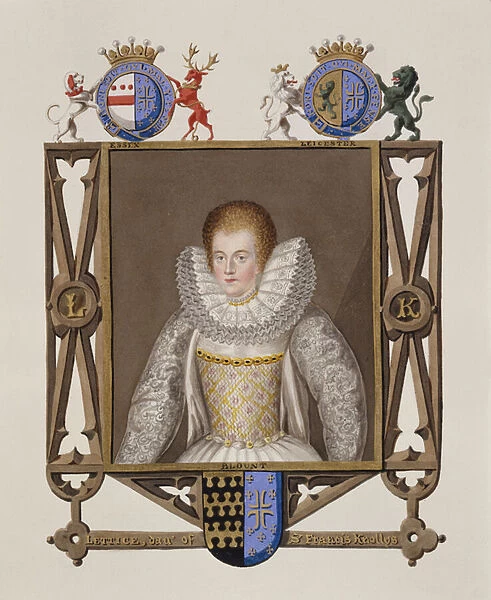 Portrait of Lettice Knollys (c. 1541-1634) Daughter of Sir Francis Knollys from