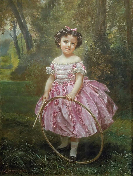 Portrait of Mademoiselle Ehrler (1861). Leon Riesener (1808-1878). Pastel and charcoal on gray paper glue on canvas. Musee des Beaux-Arts de la Ville de Paris, Pepetit Palais