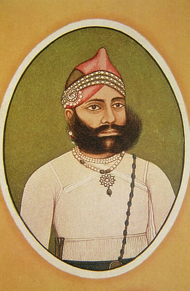 Portrait of Maharaja Fateh Singh, Udaipur, Rajasthan, India