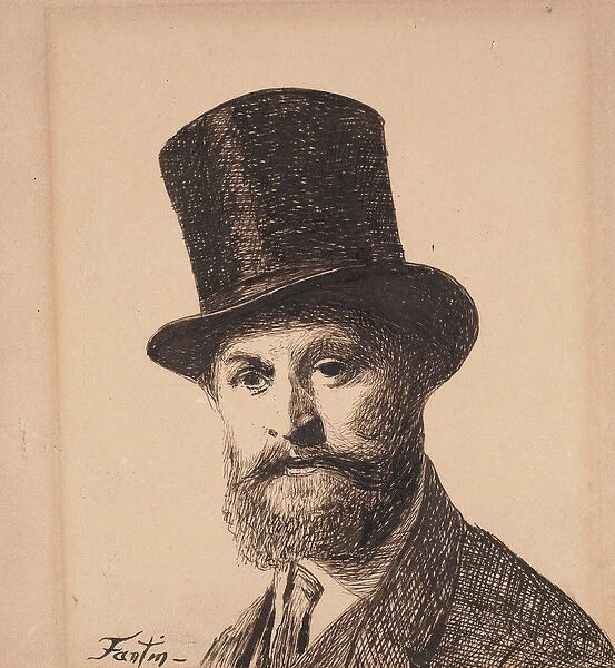 Portrait of Manet, 1867 (pen and ink on wove paper)