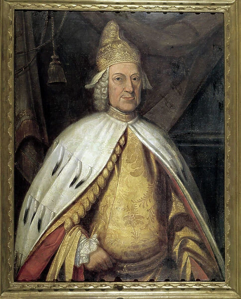 Portrait of Marco Foscarini 117eme doge of Venice elected in 1762, did in 1695, died in 1763.Anonymous painting of the end of the 18th century. Bologna