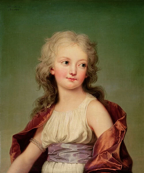 Portrait of Marie-Therese Charlotte of France (1778-1851) Duchess of Angouleme, 1786