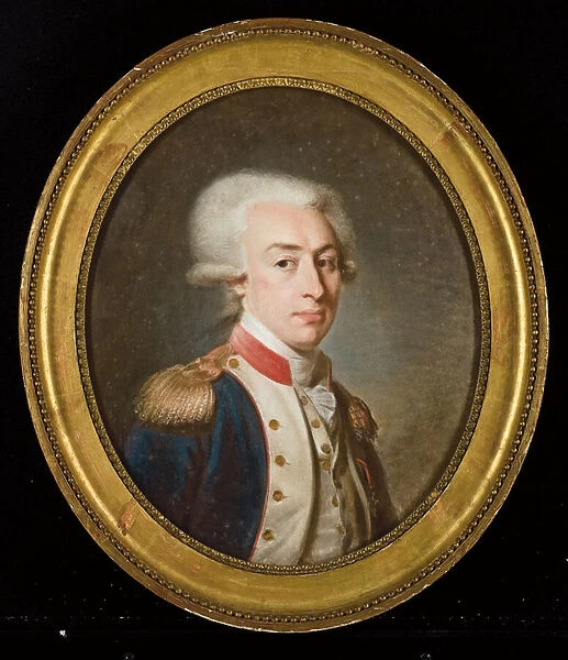Portrait of Marquis de La Fayette (pastel on paper)