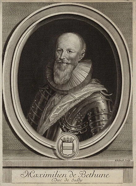 Portrait of Maximilien de Bethune, Duke of Sully (engraving)