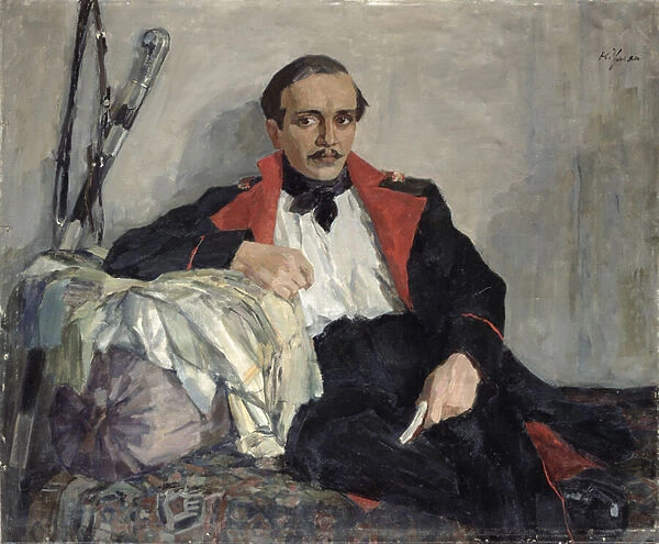 Portrait of Michail Lermontov (1814-1841) 1941 (oil on canvas)