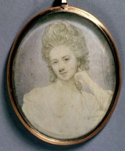 Portrait Miniature of Georgiana, Duchess of Devonshire, c. 1775 (w  /  c on ivory)