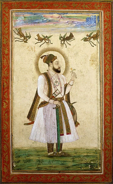 Portrait of Muhammad Adil Shah II, c. 1650 (w  /  c & gold paint on paper)