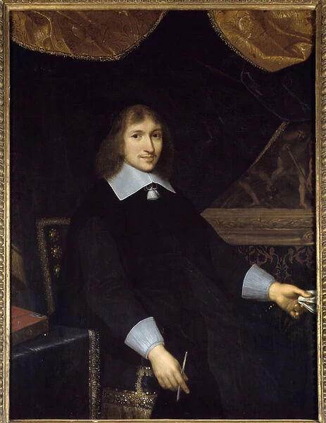 Portrait of Nicolas Fouquet (oil on canvas)