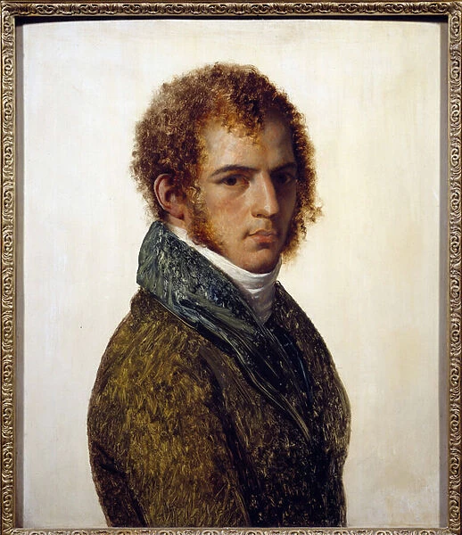 Portrait of the painter Benjamin Rolland Painting by Anne Louis Girodet de Roucy-Trioson