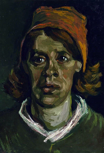 'Portrait de paysanne au bonnet rouge'(Head of a Peasant woman with red hood) Peinture de Vincent van Gogh (1853-1890), 1885 Dim 43x30 cm Van Gogh Museum, Amsterdam