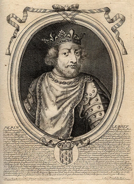 Portrait of Pepin III dit Pepin le Brief (714-768) king of France - Pepin III (714-68