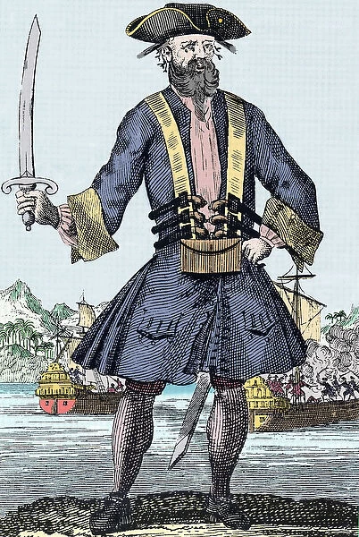 Edward　pirate　dit　Portrait　of　Teach　the　Barbenoire