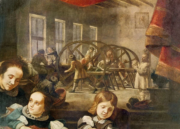Detail from a portrait of precious stone cutter Dyonis Miseroni and family, showing