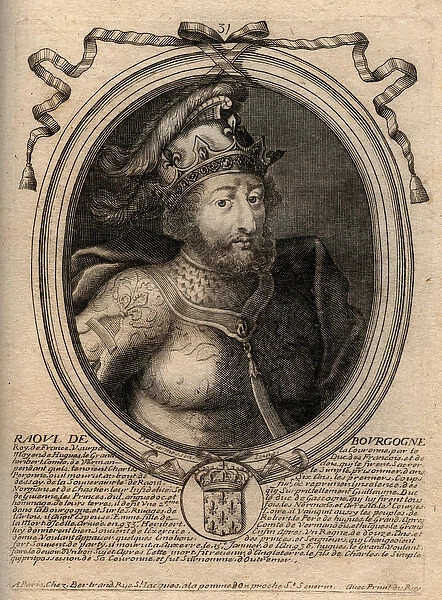 Portrait of Raoul of France (or Rodolphe, c. 890-936) King of the Franks - Rudolph (Raoul