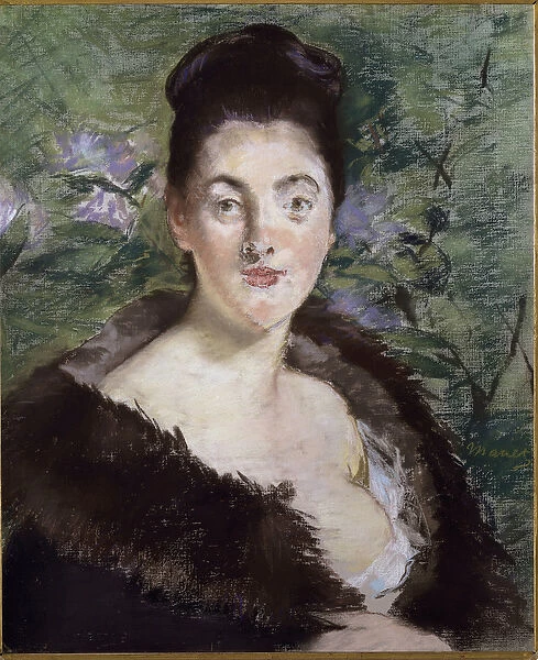 Portrait of Unknown or The Woman in Fur (oil on canvas, 1881)