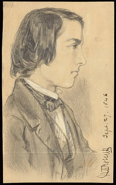 Portrait of William Michael Rossetti, 1846 (pencil on buff paper)