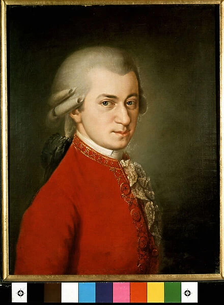 Portrait of Wolfgang Amadeus Mozart (1756-1791) - painting by Barbara Krafft