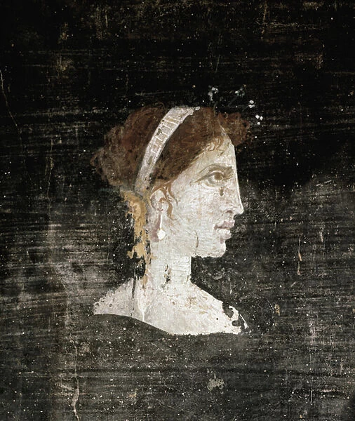 Portrait of a woman probably Cleopatra, (fresco, 1st century AD)