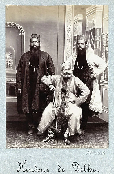 Portraits of inhabitants of Delhi (India) - Photograph second half of the 19th century