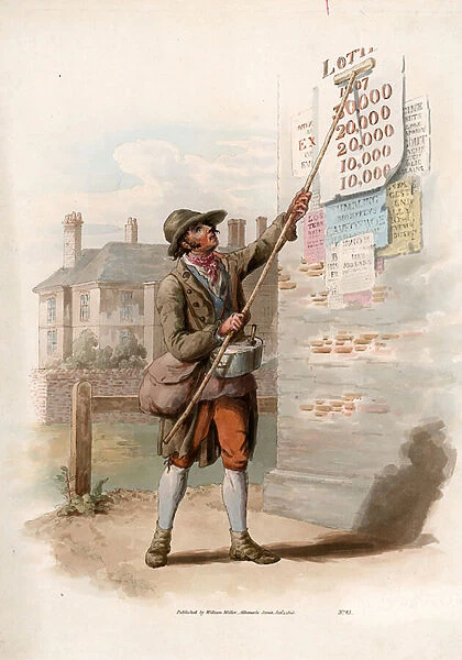 Bill Poster. Lottery (coloured engraving)