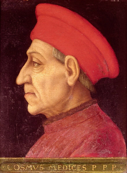 Posthumous portrait of Cosimo di Giovanni de Medici, c. 1565-69 (oil on tin)