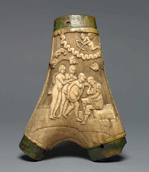 Powder flask, c. 1550-80 (antler)