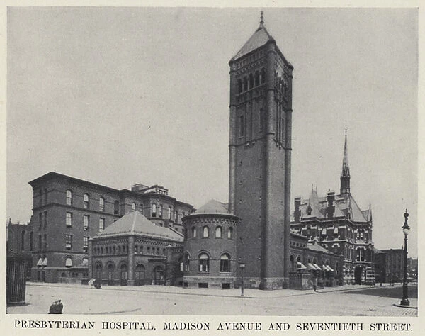 Presbyterian Hospital, Madison Avenue and Seventieth Street (b  /  w photo)
