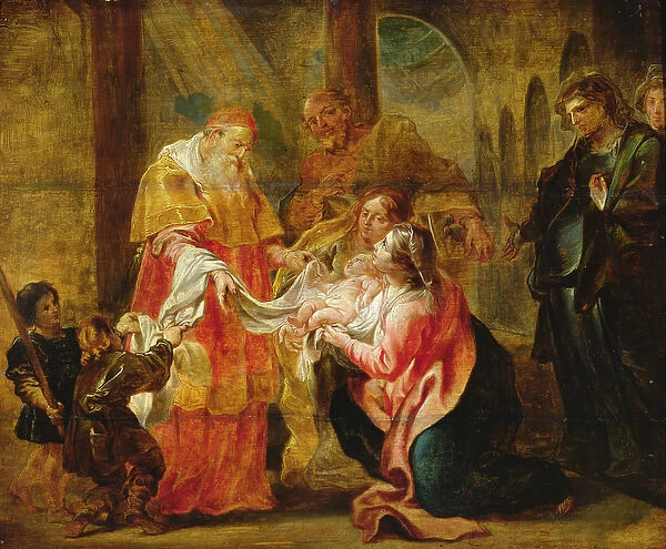 The Presentation of the Virgin in the Temple (oil on panel)