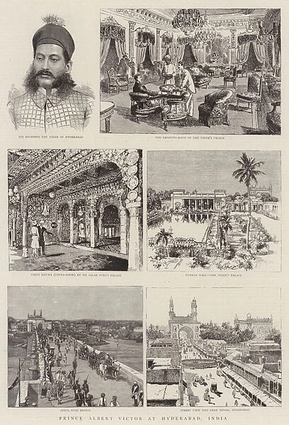 Prince Albert Victor at Hyderabad, India (engraving)