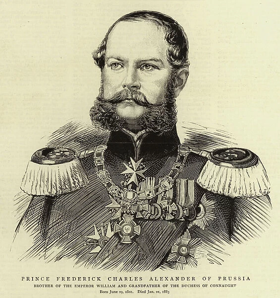 Prince Frederick Charles Alexander of Prussia (engraving)