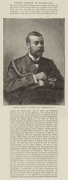 Prince George of Wales, KG, Commander RN (engraving)