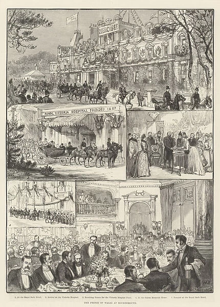 The Prince of Wales at Bournemouth (engraving)