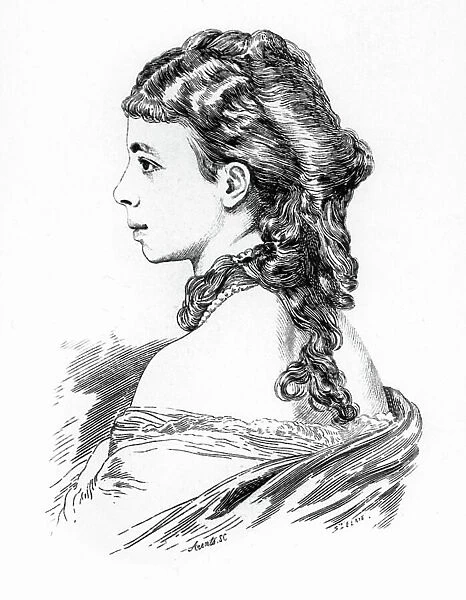 Princess Pauline de Metternich (born Countess Sandor, 1836-1921) Austrian aristocrat, wife of Prince RichardMetternich, she influenced the fashion in Vienna, engraving c. 1860
