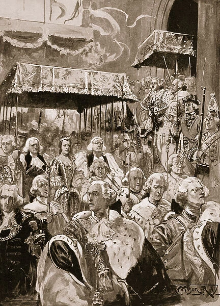 The Procession From Westminster Hall at the Coronation of George III and Queen Charlotte