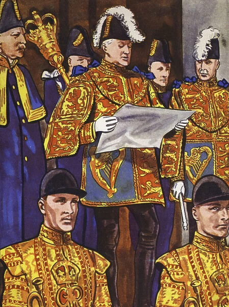 Proclaiming Edward VIII as King (colour litho)