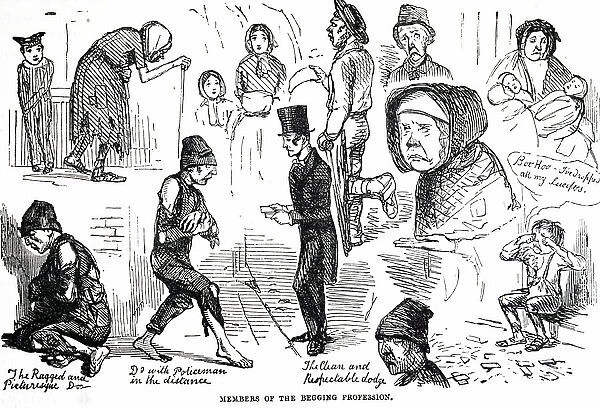 Professional beggars, 1845