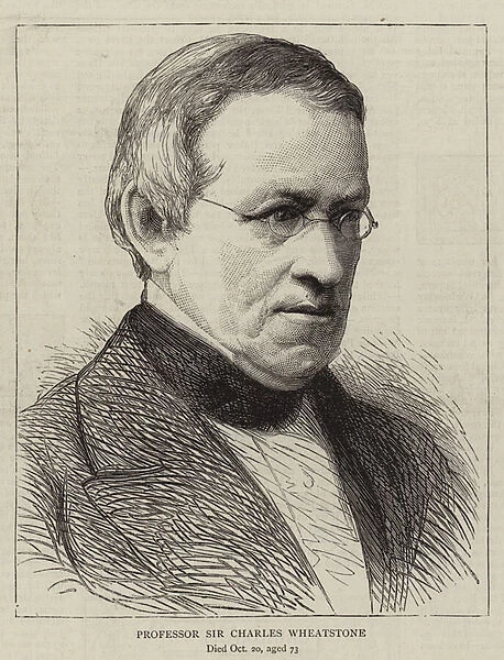 Professor Sir Charles Wheatstone (engraving)