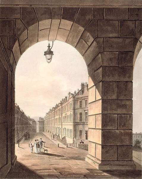 Pulteney Street Terminating in Laura Place seen through the Gateway of Sydney Gardens