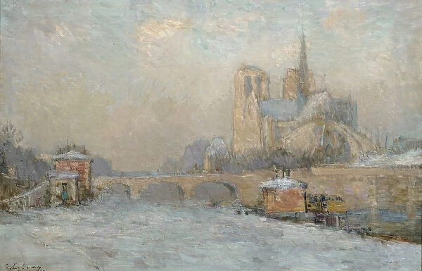 Quai de la Tournelle and Notre-Dame de Paris, 1909 (oil on canvas)