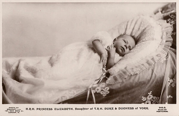 Queen Elizabeth II as a baby (b  /  w photo)
