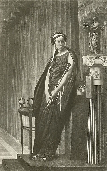 Rachel as the Muse of Greek Tragedy (gravure)