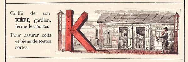 RAILWAY ALPHABET K, 1860 (illustration)