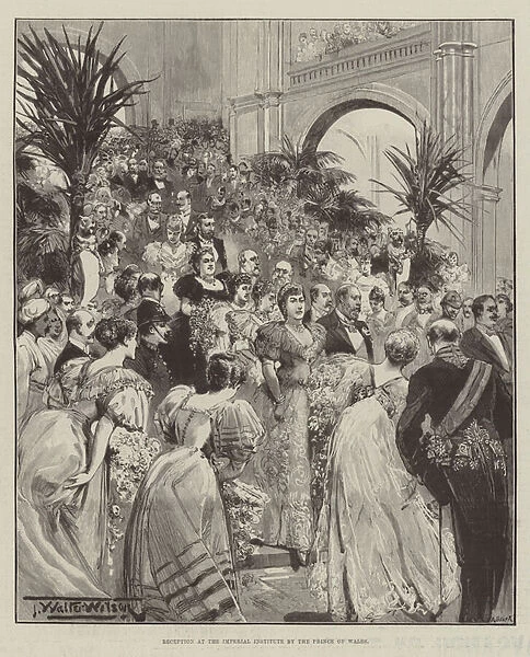 Reception at the Imperial Institute by the Prince of Wales (engraving)