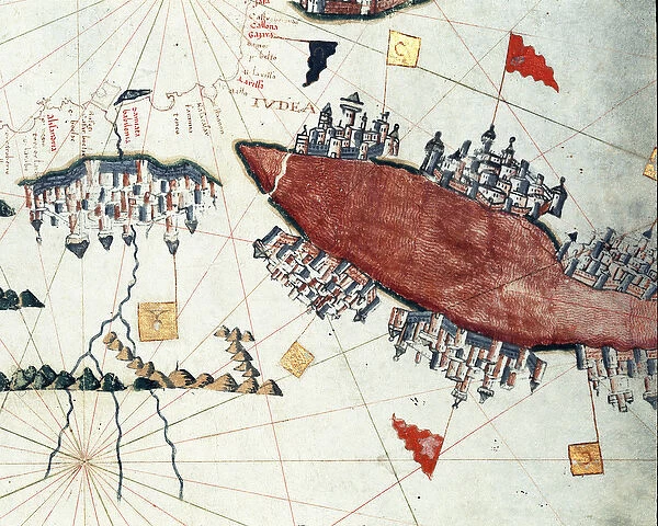 The Red Sea and the Suez Canal (portulan, 1602)
