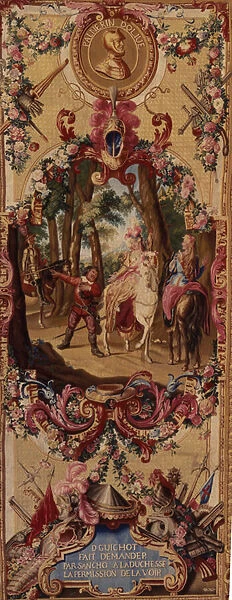 Regence Gobelins tapestry with the story of Don Quixote, 1717-18 (textile)