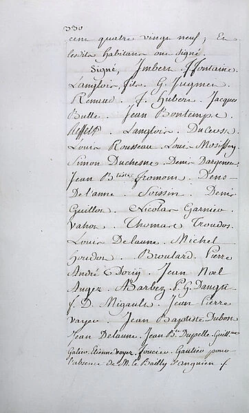 Register of grievances of Taverny parish, page 330 with signatures